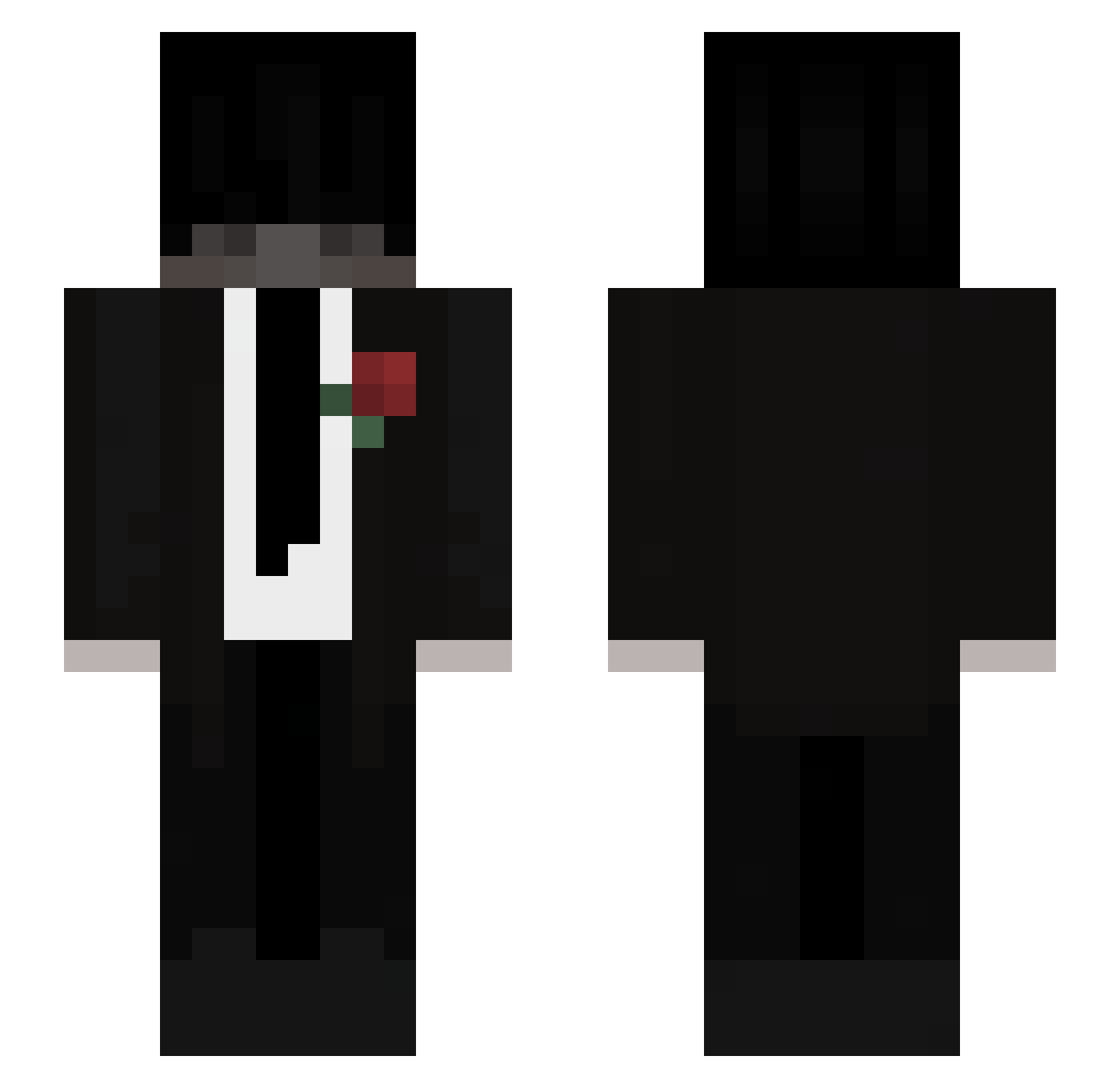 Banonovic Minecraft skin, front and back view