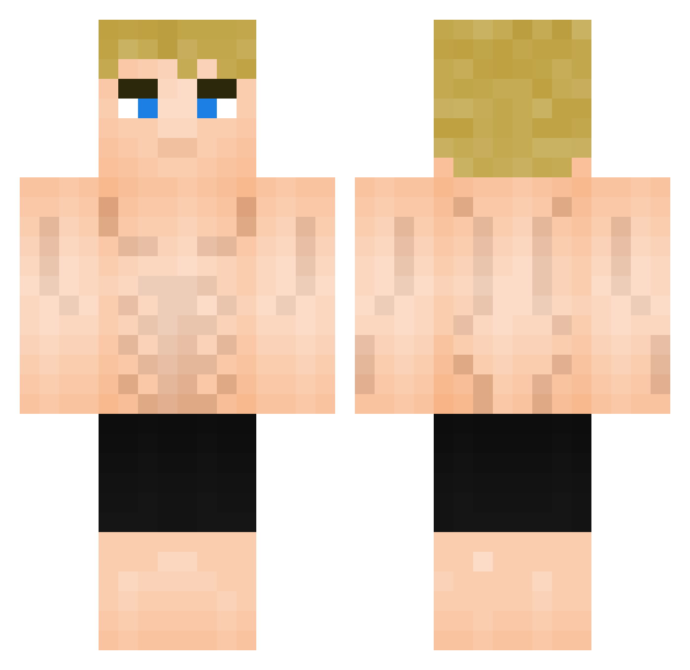 VilniusPig Minecraft skin, front and back view