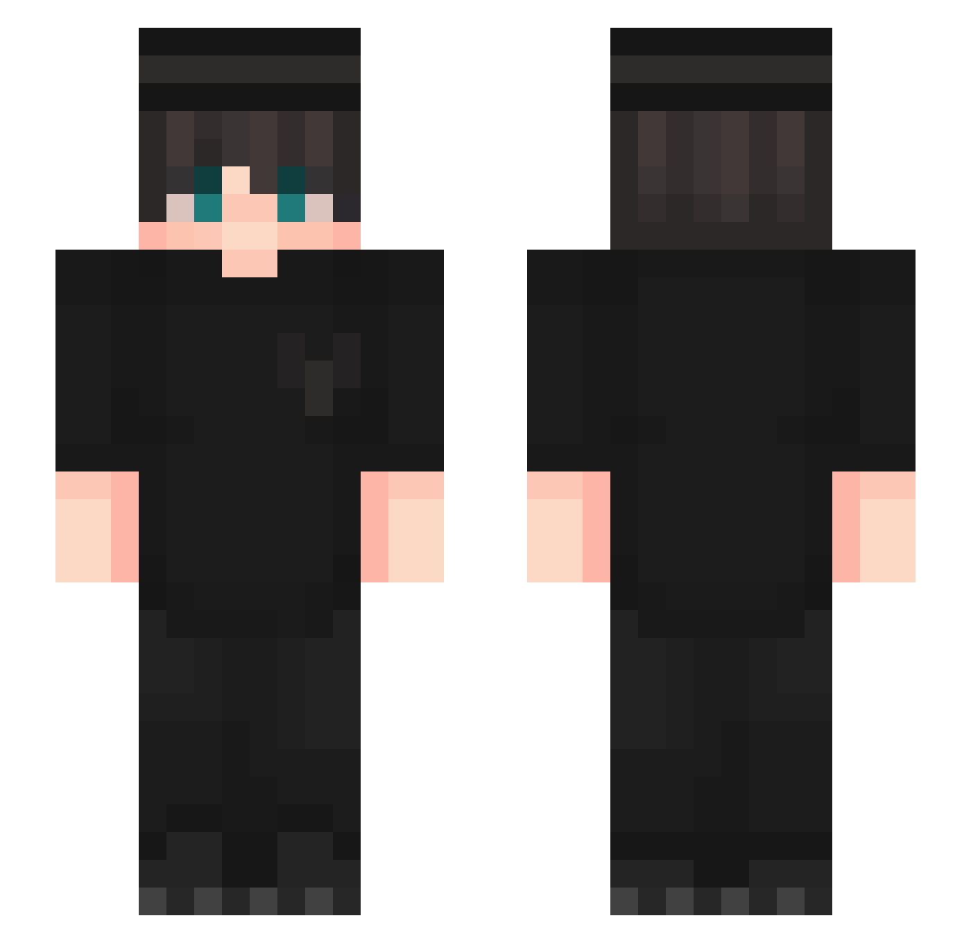 unabhxngig Minecraft skin, front and back view