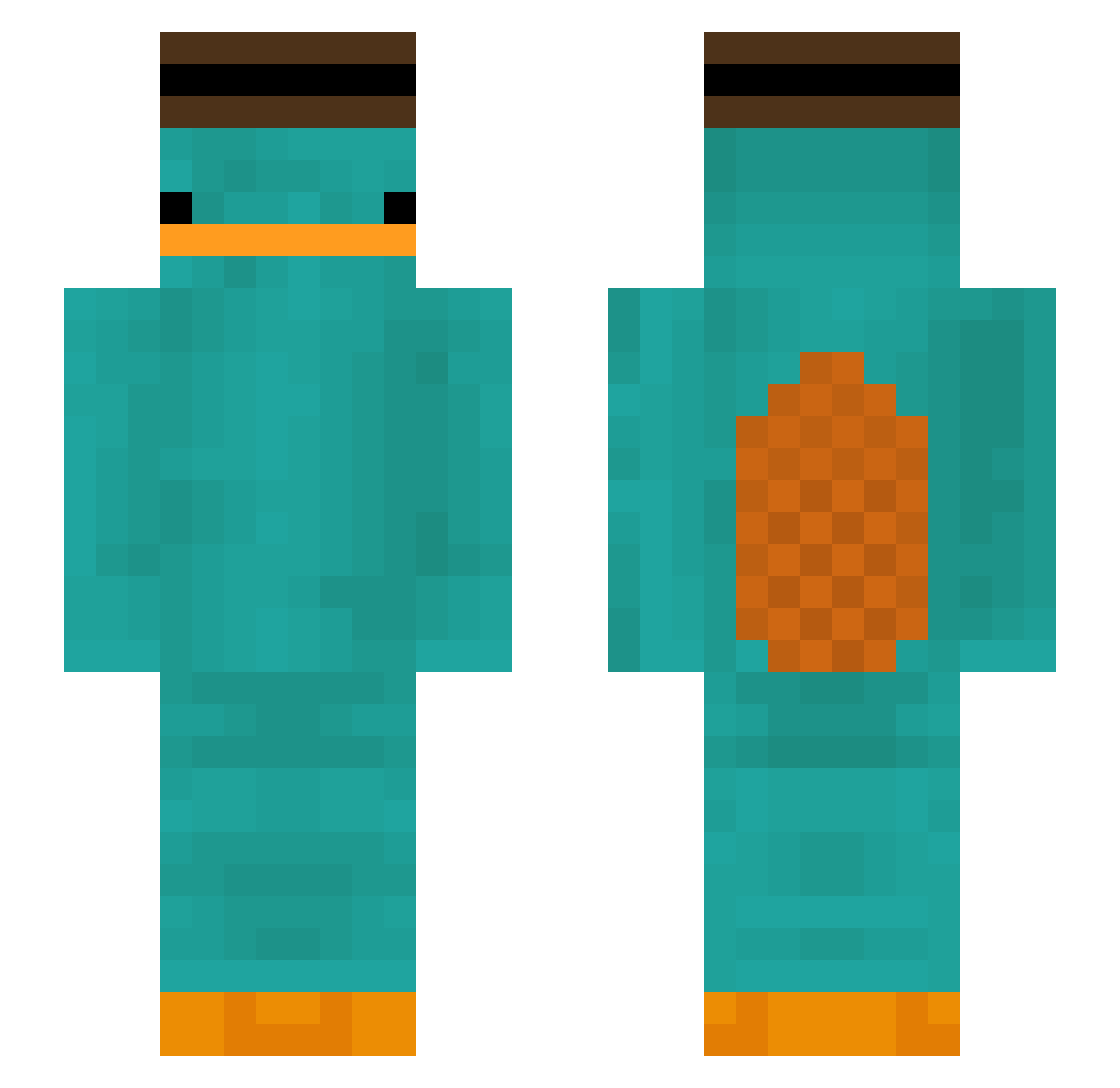 ggasuu Minecraft skin, front and back view