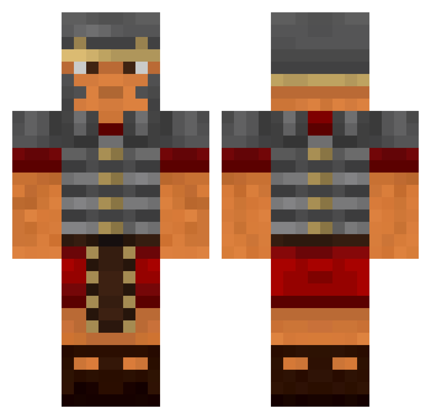 alfgra99 Minecraft skin, front and back view