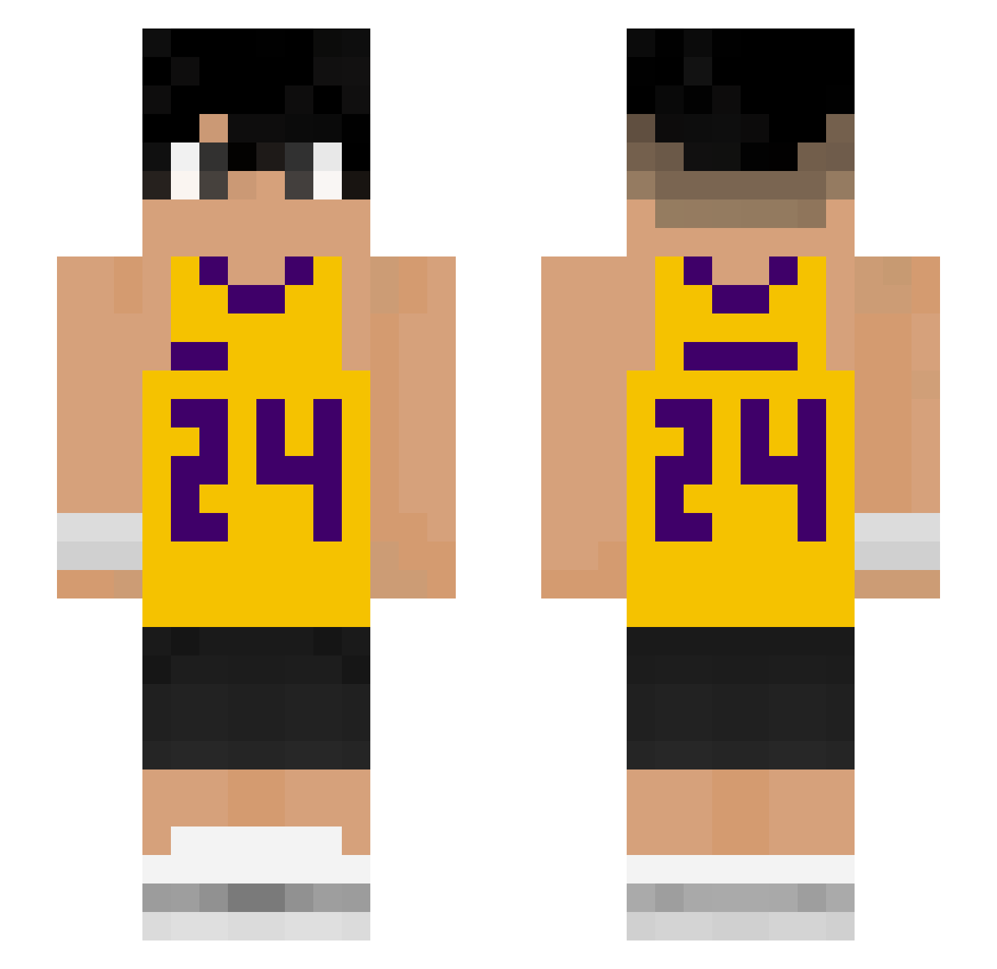 PaweI000 Minecraft skin, front and back view