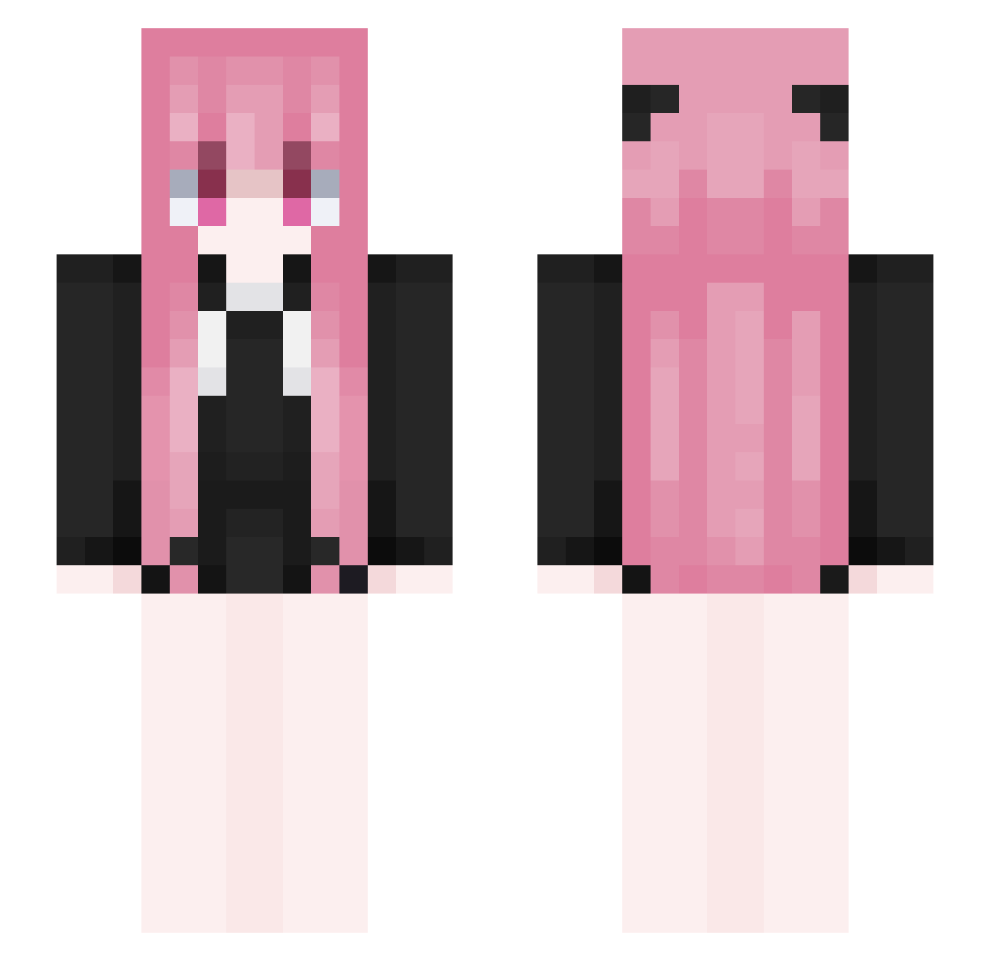 s0xdus Minecraft skin, front and back view