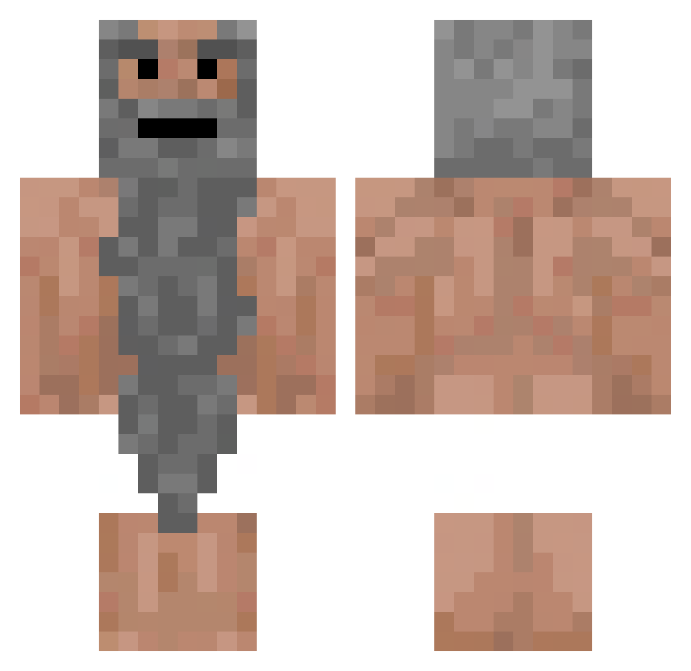 Rabbit2010 Minecraft skin, front and back view