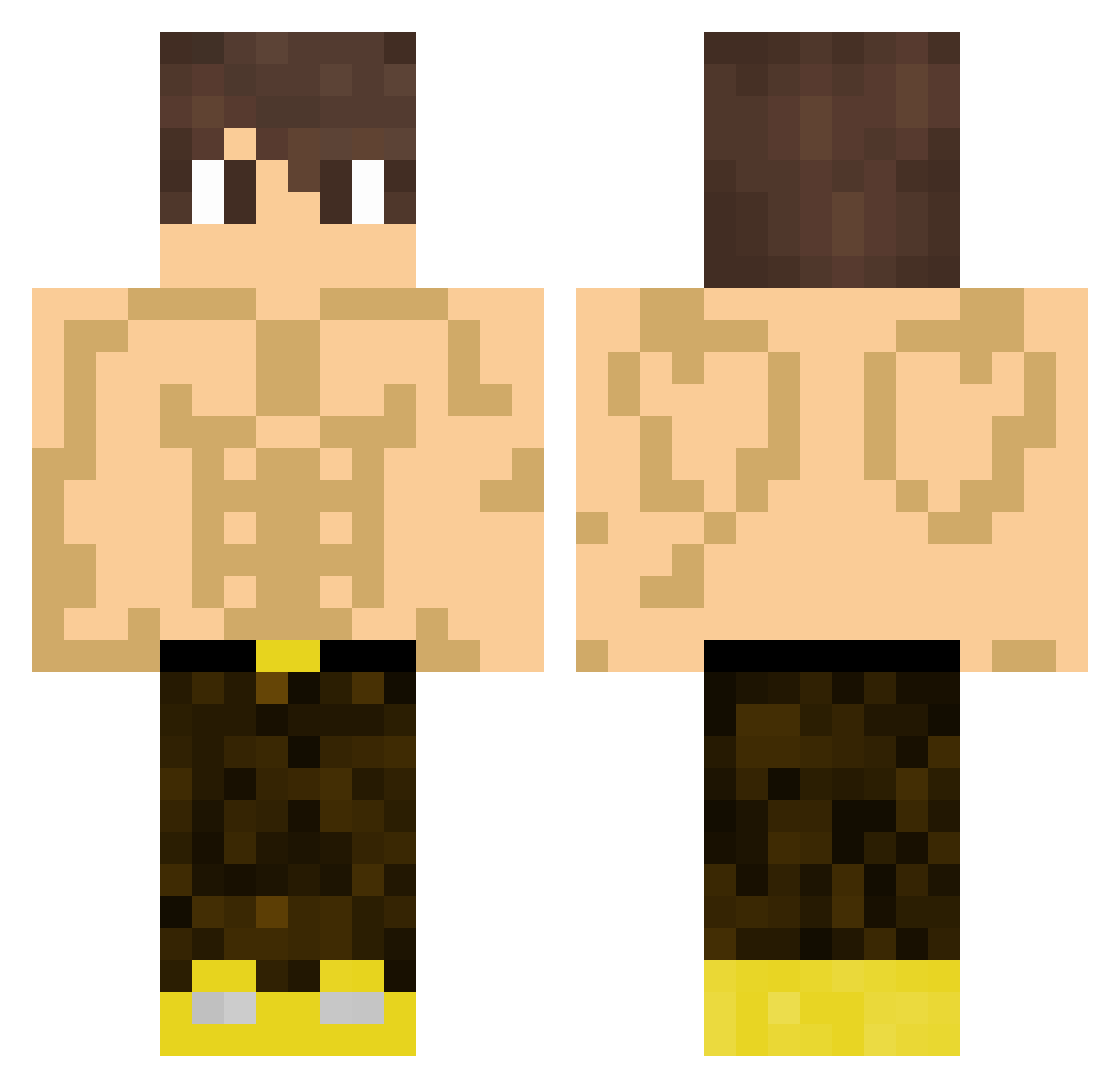 robertpoz Minecraft skin, front and back view