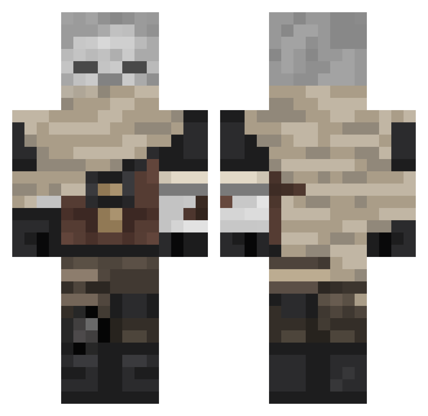tamerlan125m Minecraft skin, front and back view