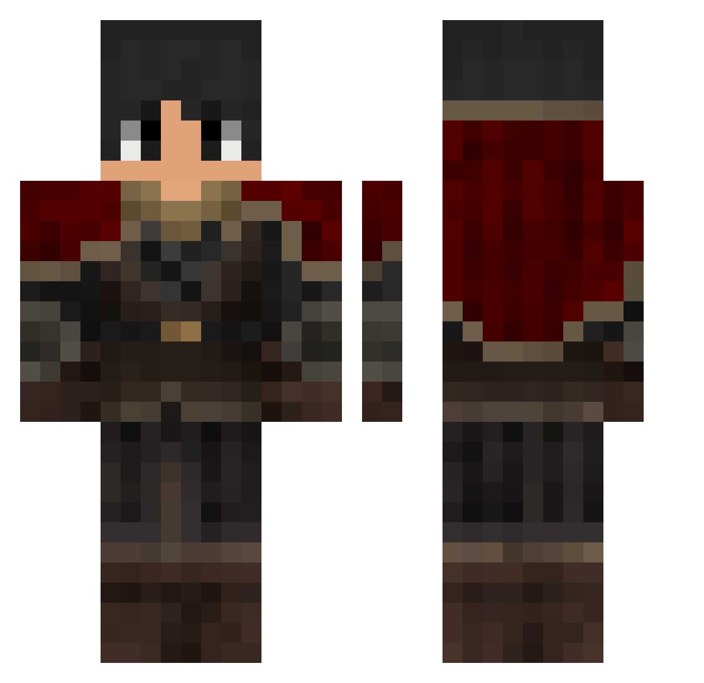 Spark17 Minecraft skin, front and back view