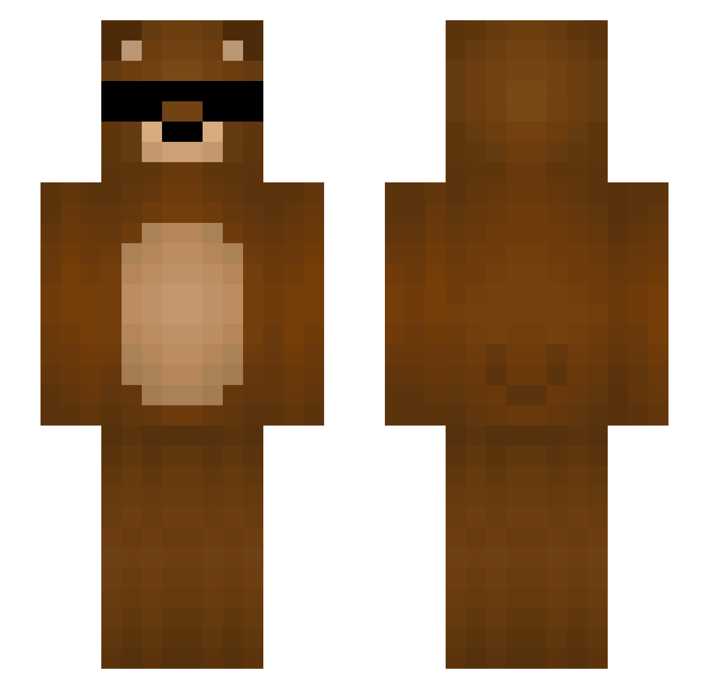 qxmet Minecraft skin, front and back view
