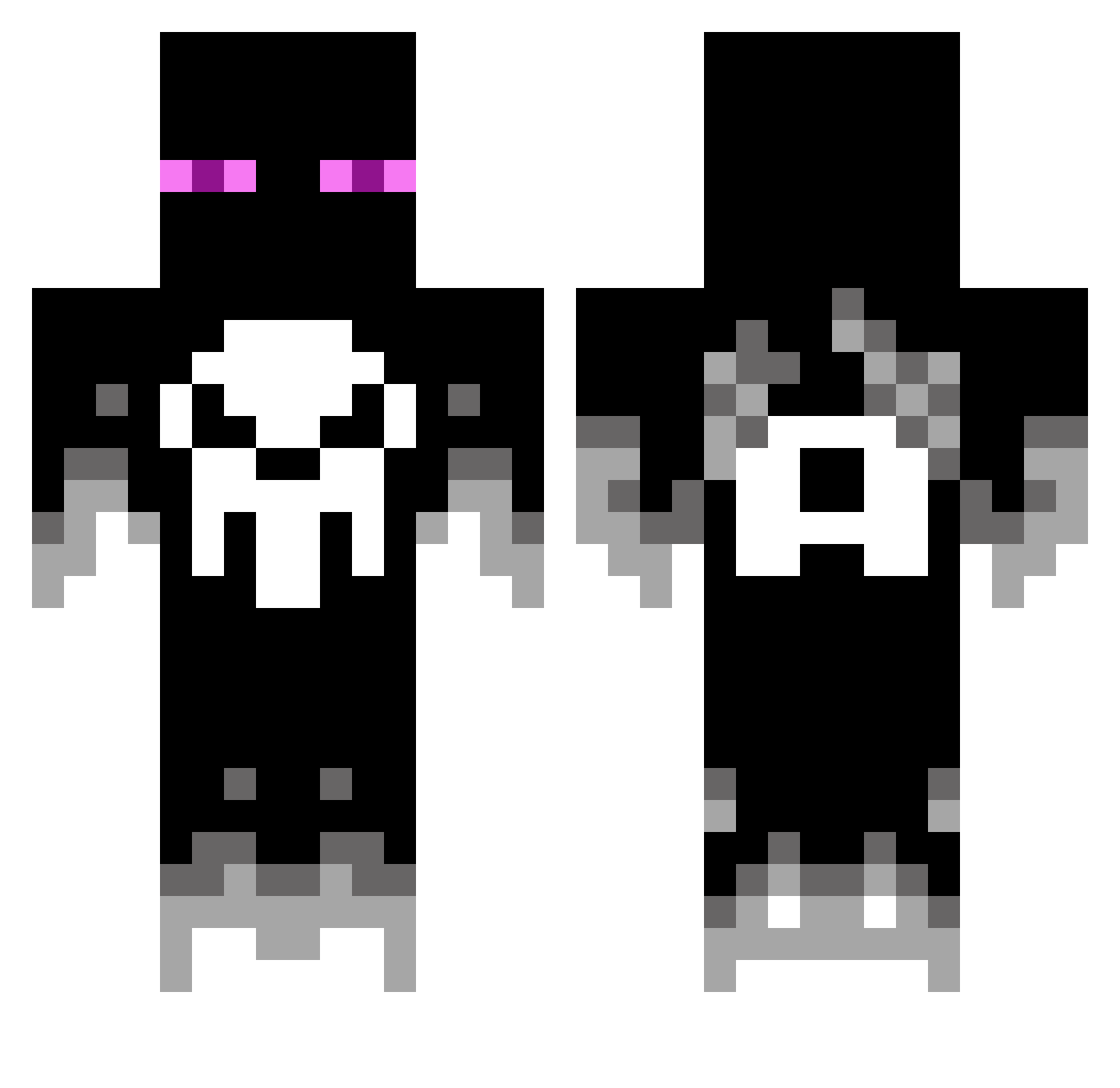 DrakenN0 Minecraft skin, front and back view