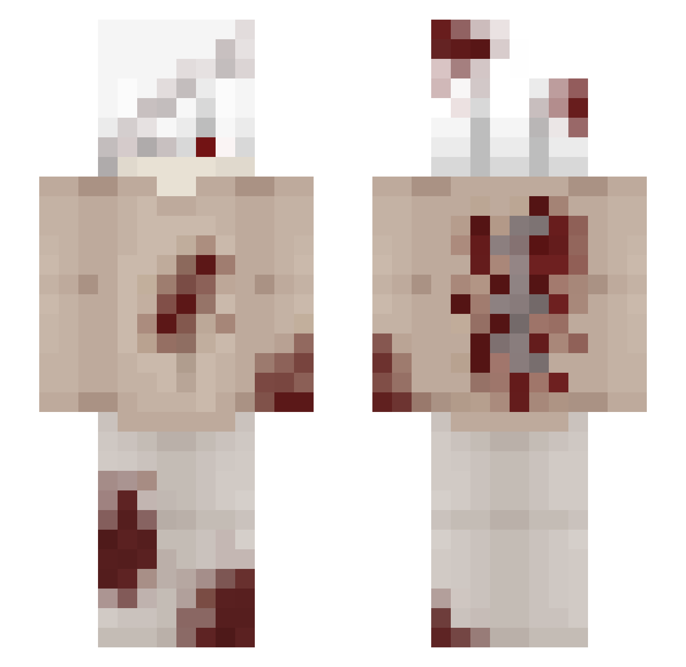 Insomnia_smile Minecraft skin, front and back view