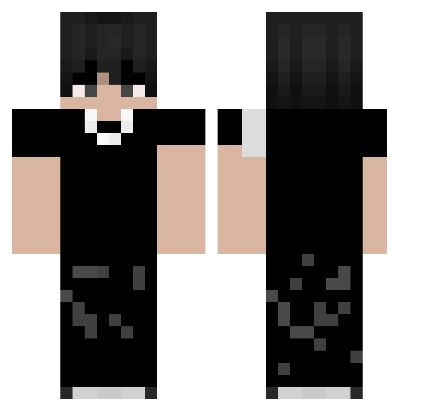 MalonCookie Minecraft skin, front and back view