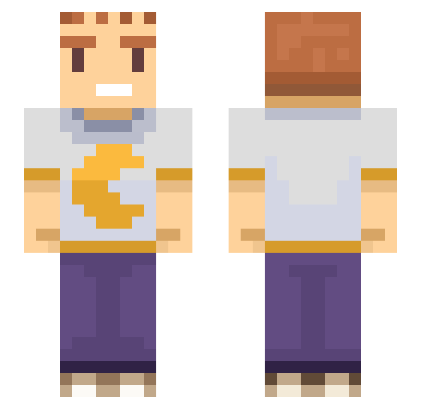 vinnyc10 Minecraft skin, front and back view