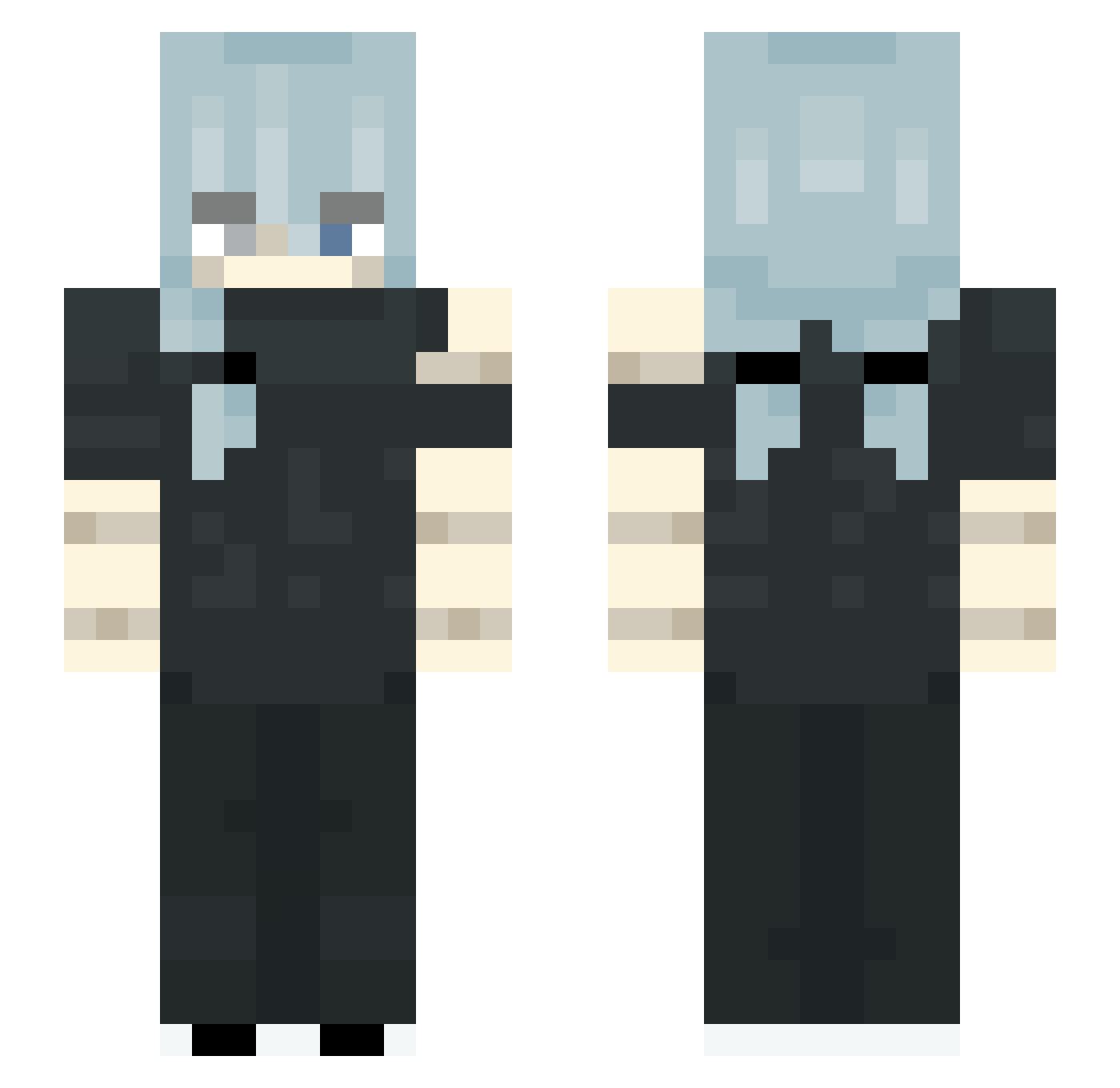 raap1d Minecraft skin, front and back view
