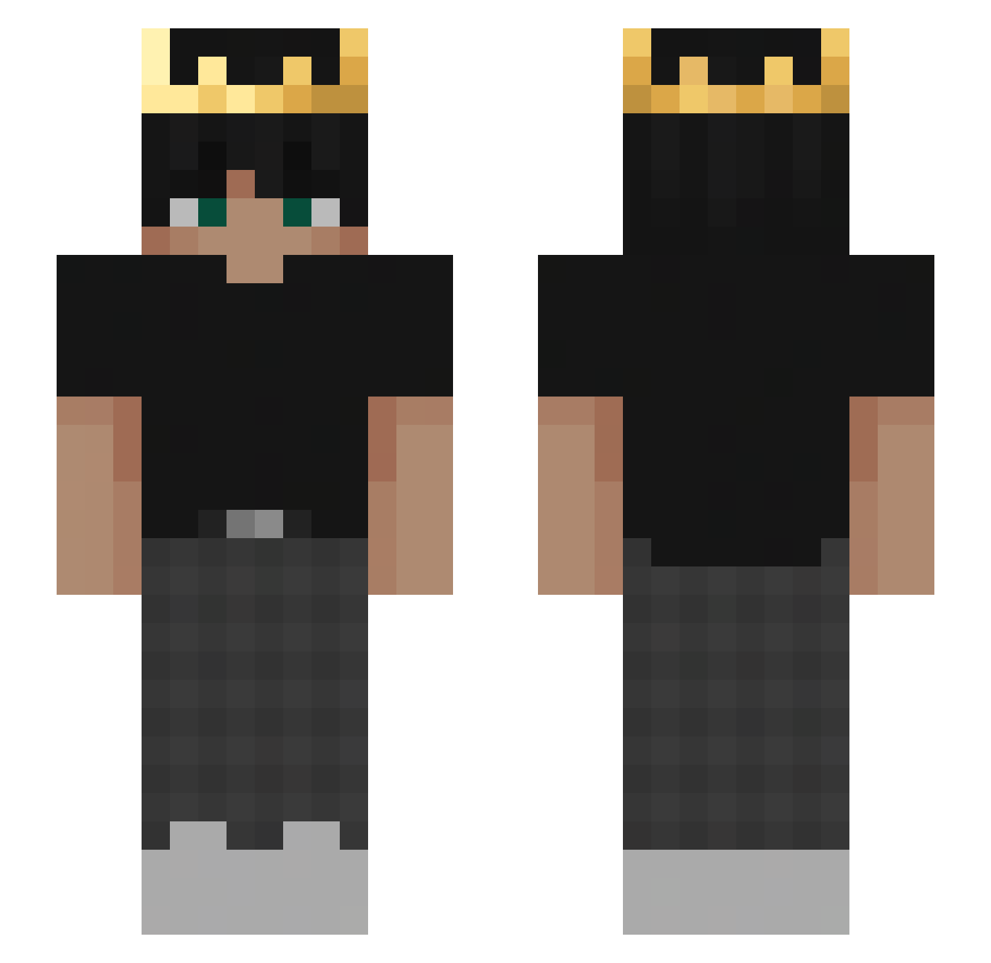 Salmon32767 Minecraft skin, front and back view