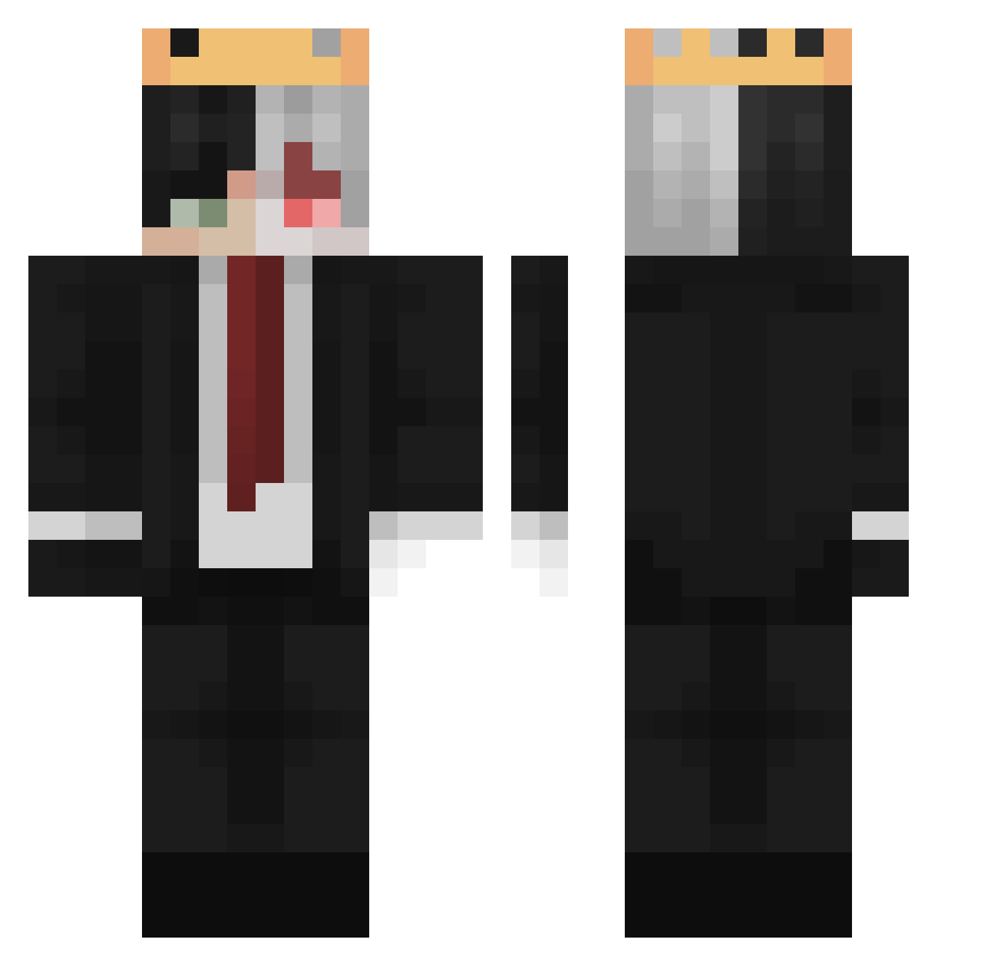 Joaogamer2012 Minecraft skin, front and back view