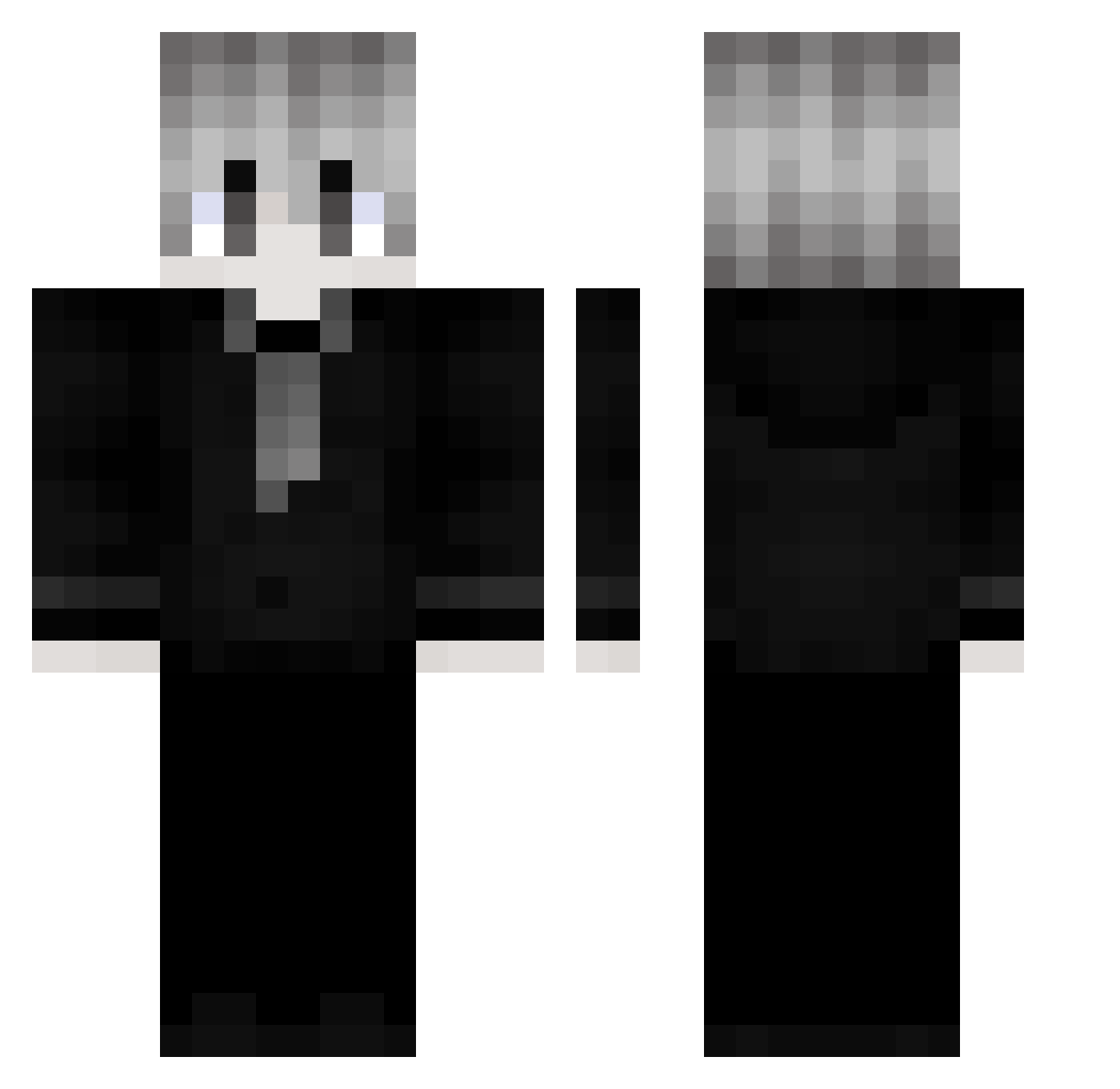 RothRithy Minecraft skin, front and back view