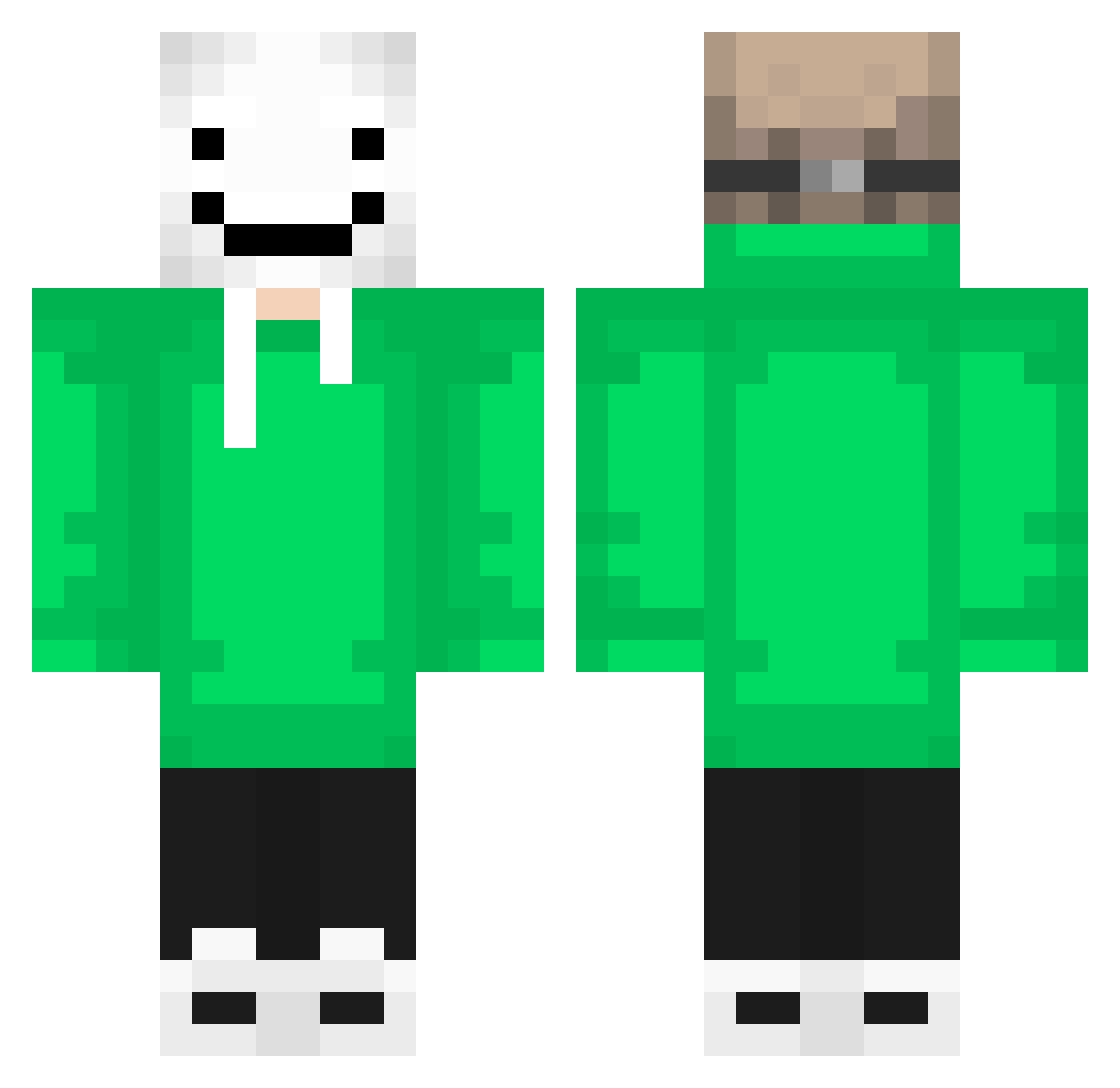 RANDL47 Minecraft skin, front and back view