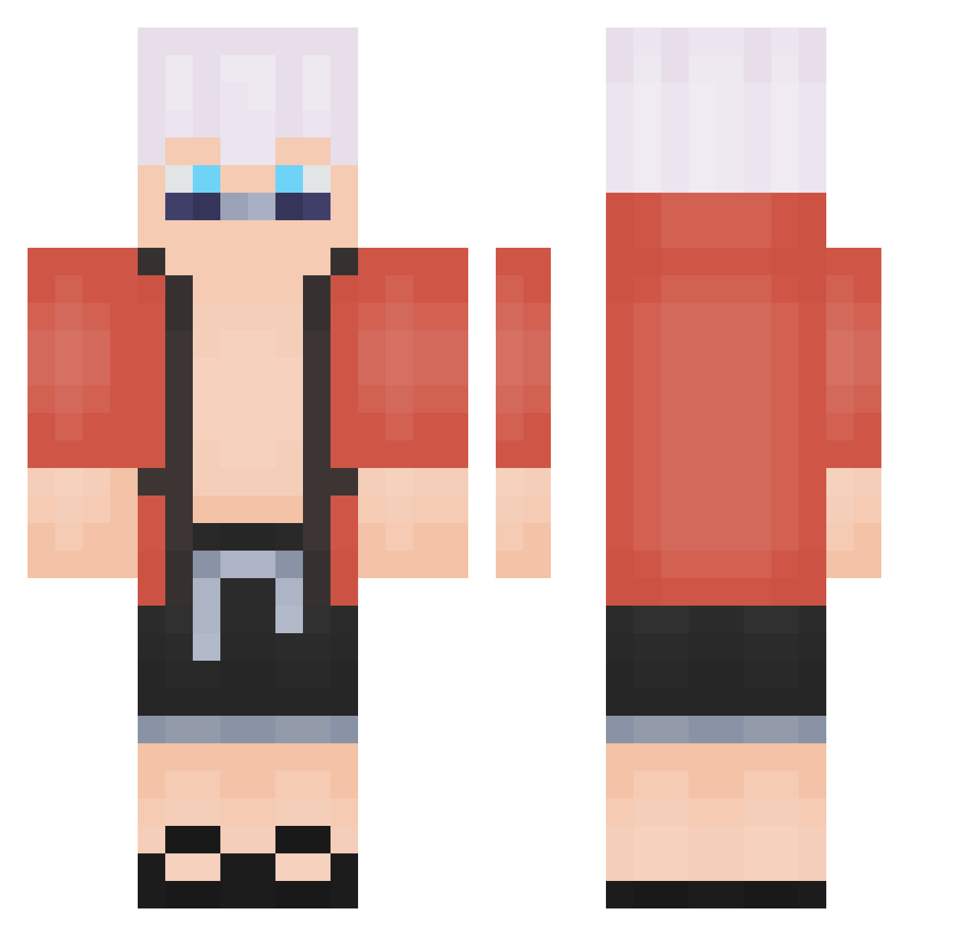 Thezanman414 Minecraft skin, front and back view