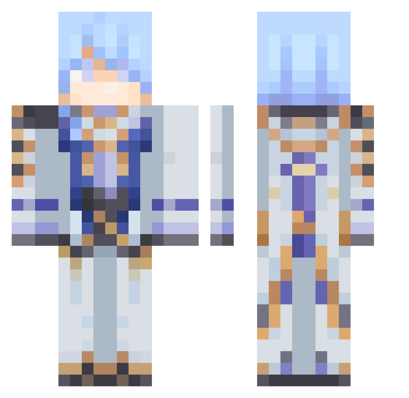 heheh_chino Minecraft skin, front and back view