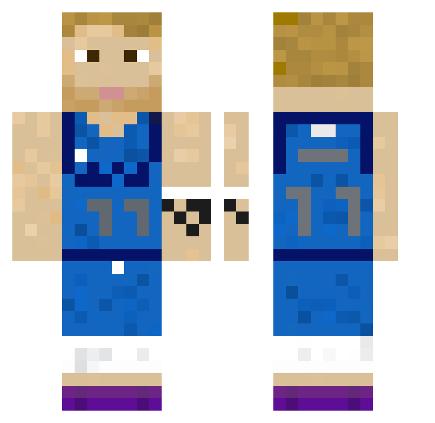 LukaDoncicIsBest Minecraft skin, front and back view