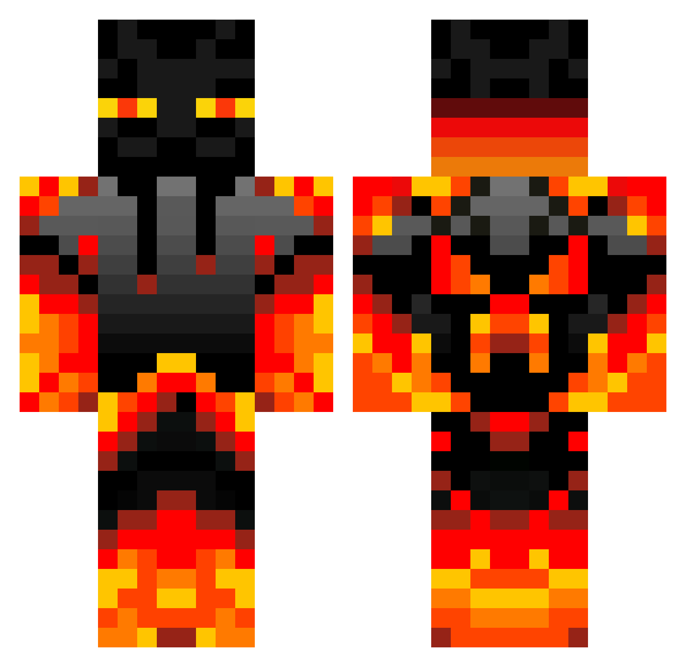 iufooi Minecraft skin, front and back view