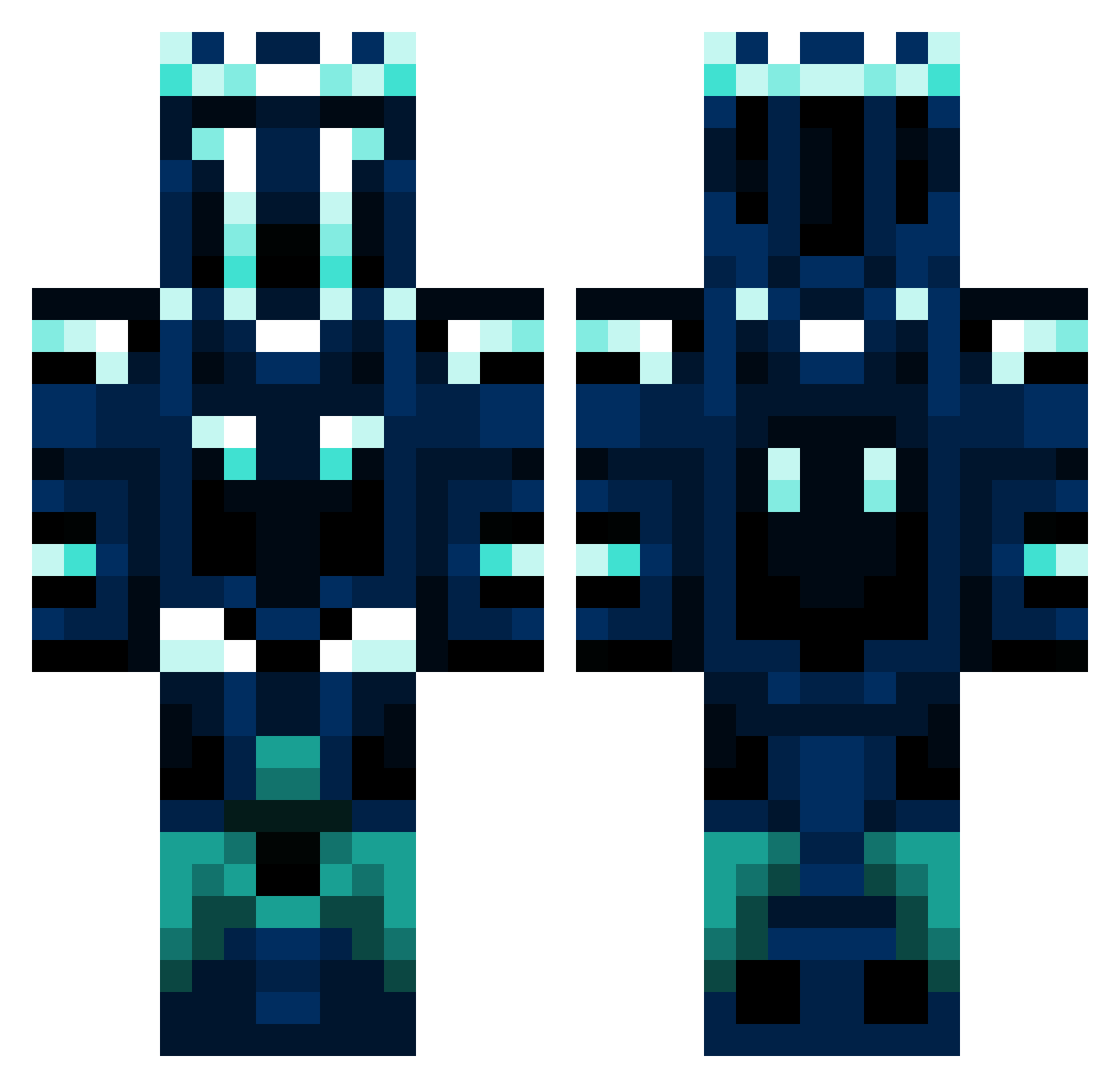 WatermelonSwan32 Minecraft skin, front and back view