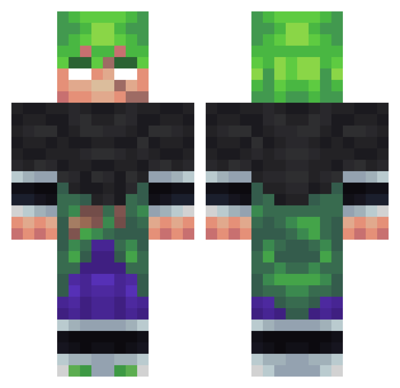 ItssAngel Minecraft skin, front and back view