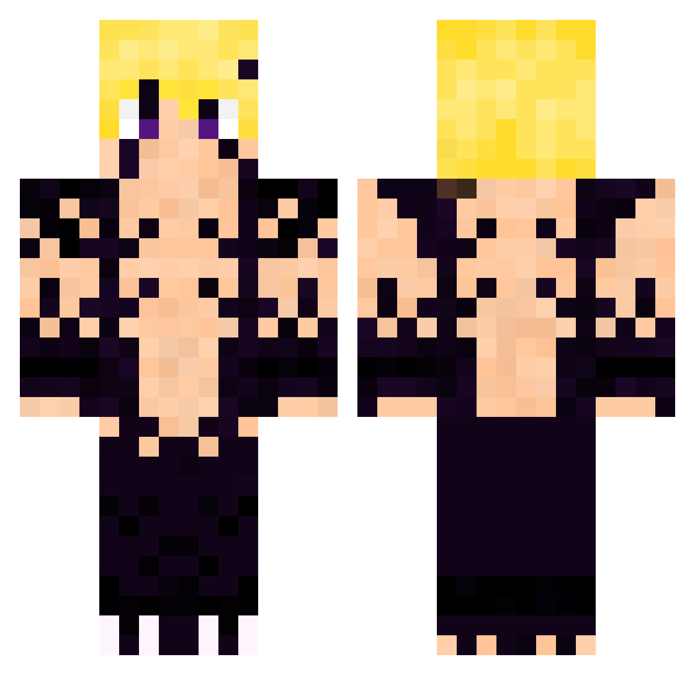 PoseidonJ5 Minecraft skin, front and back view