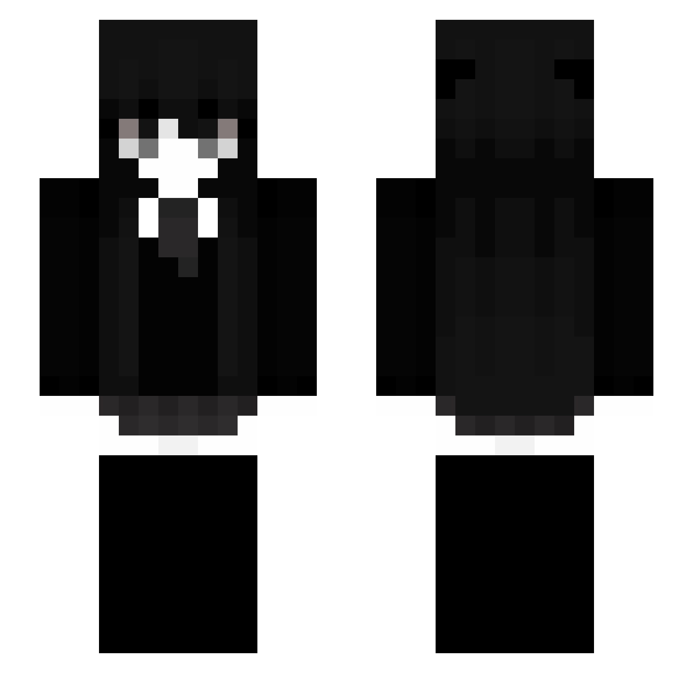 Julieta Minecraft skin, front and back view