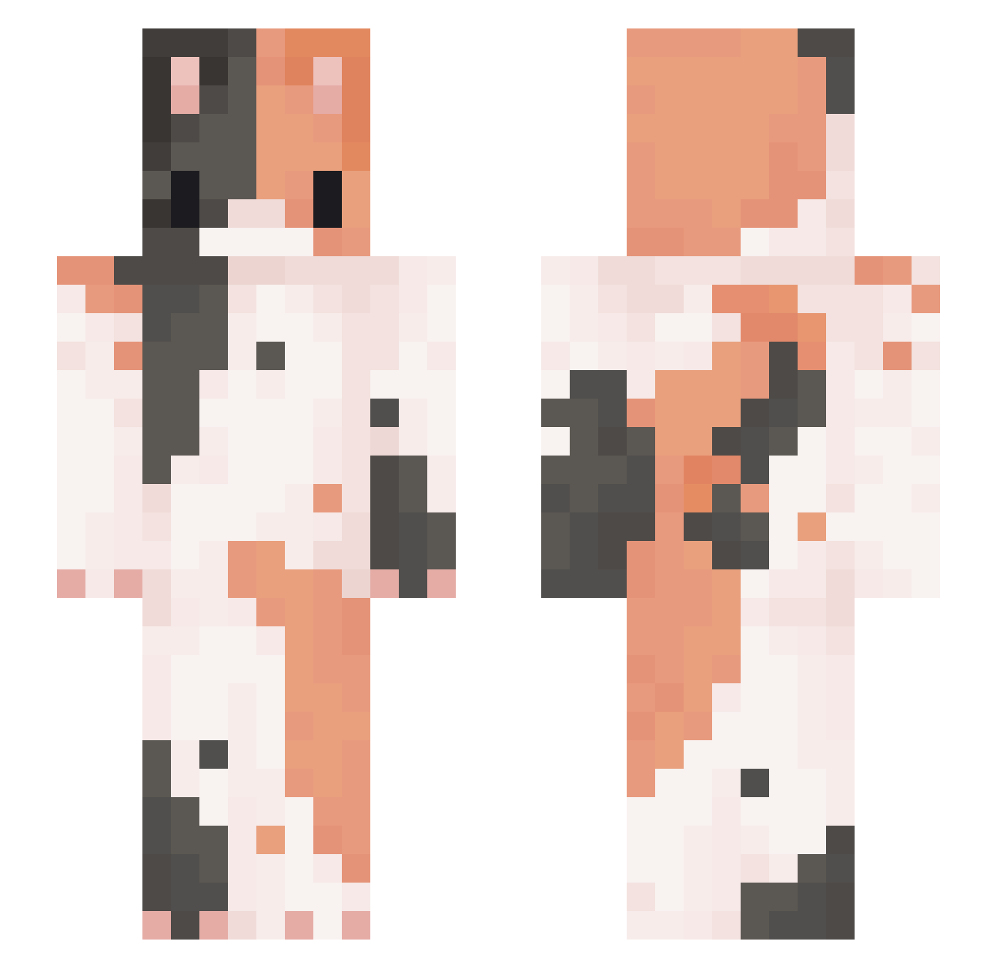 Kheinch Minecraft skin, front and back view