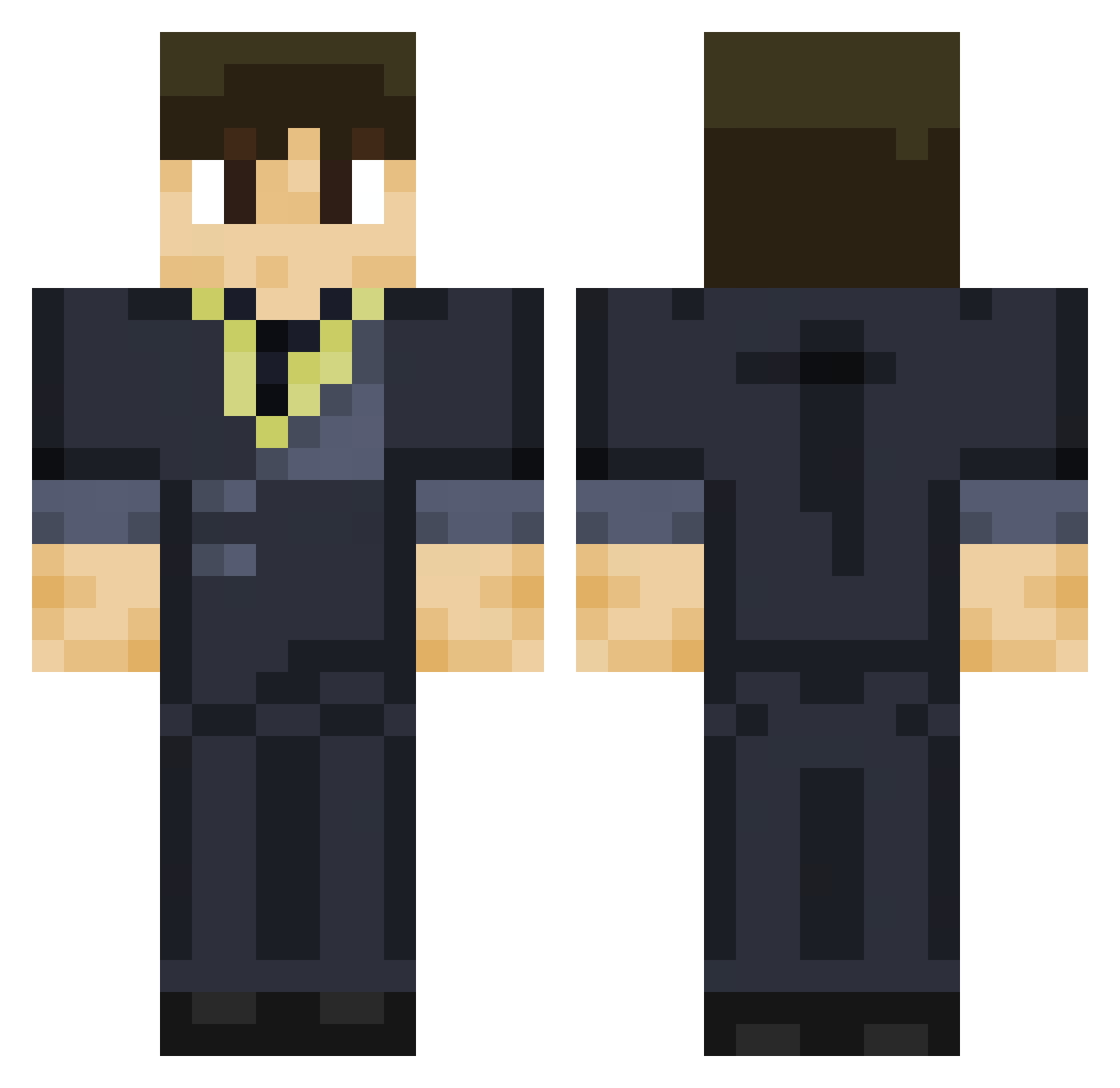 Ravon31 Minecraft skin, front and back view