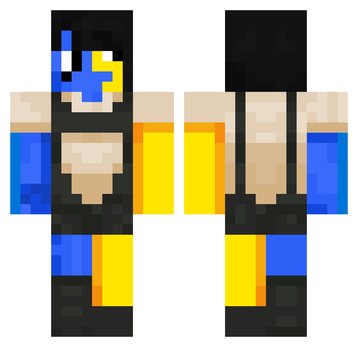 tripoviiiiiiiich Minecraft skin, front and back view