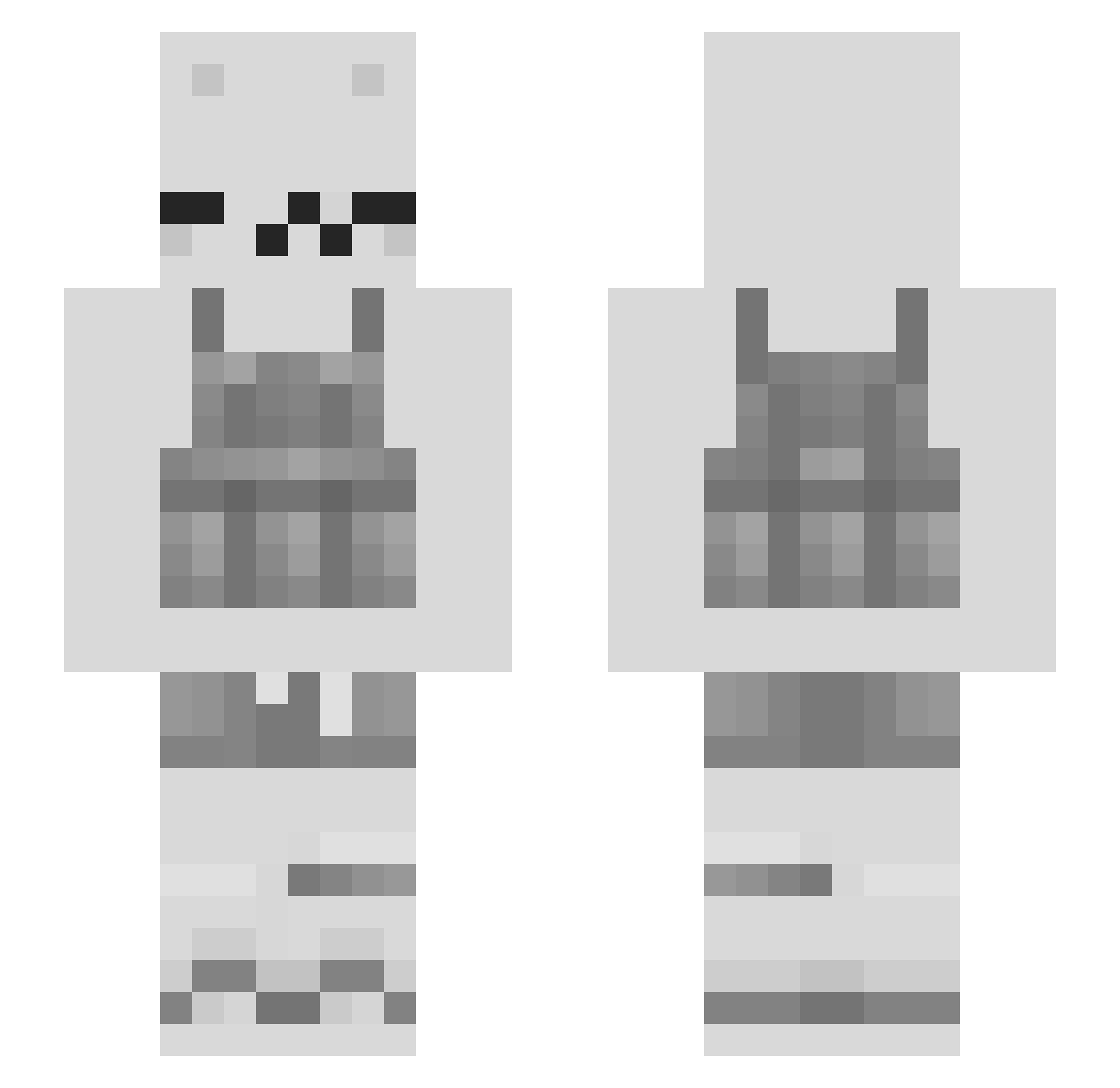 CaTnoRR Minecraft skin, front and back view