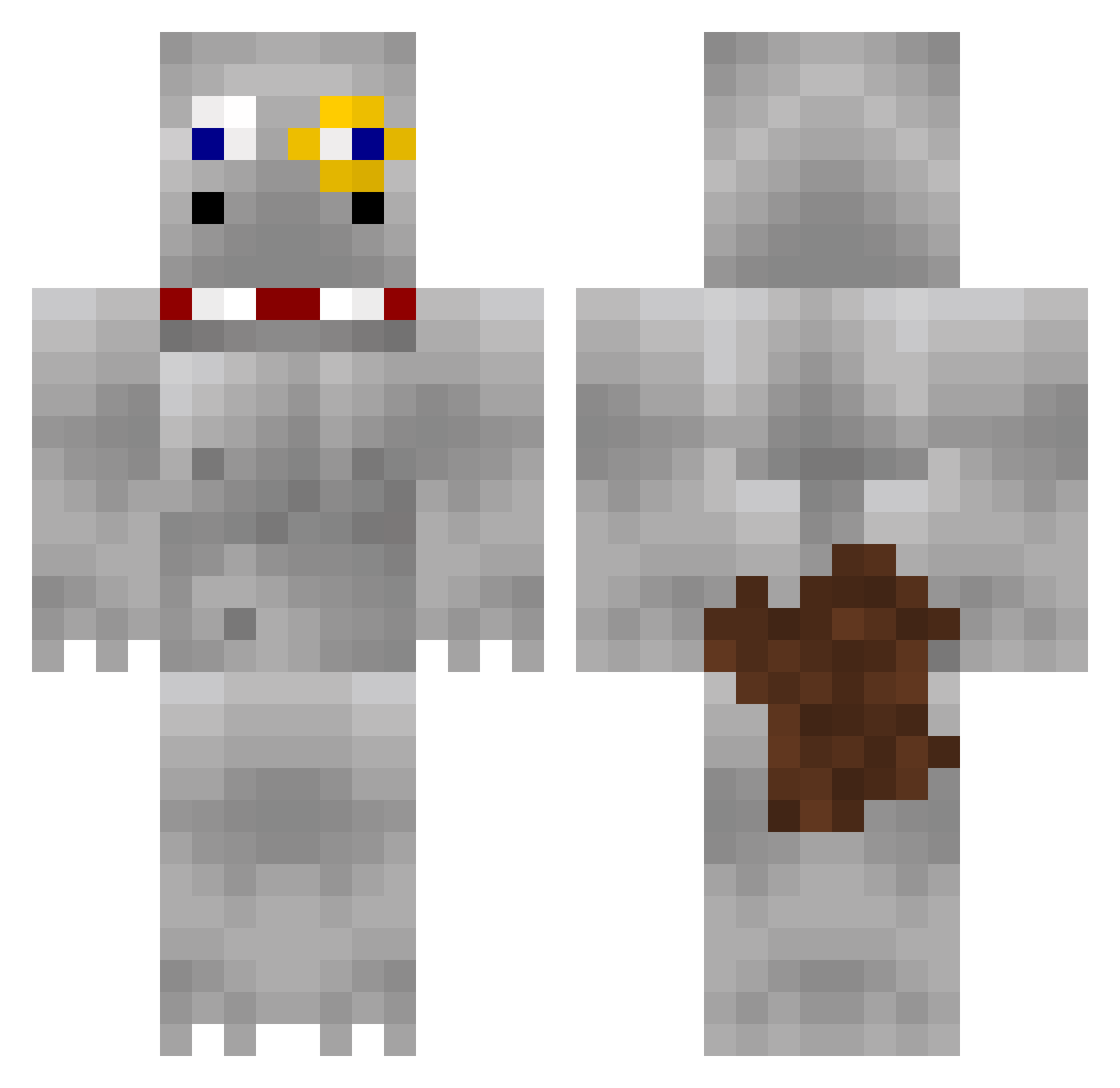 Traumjunge Minecraft skin, front and back view