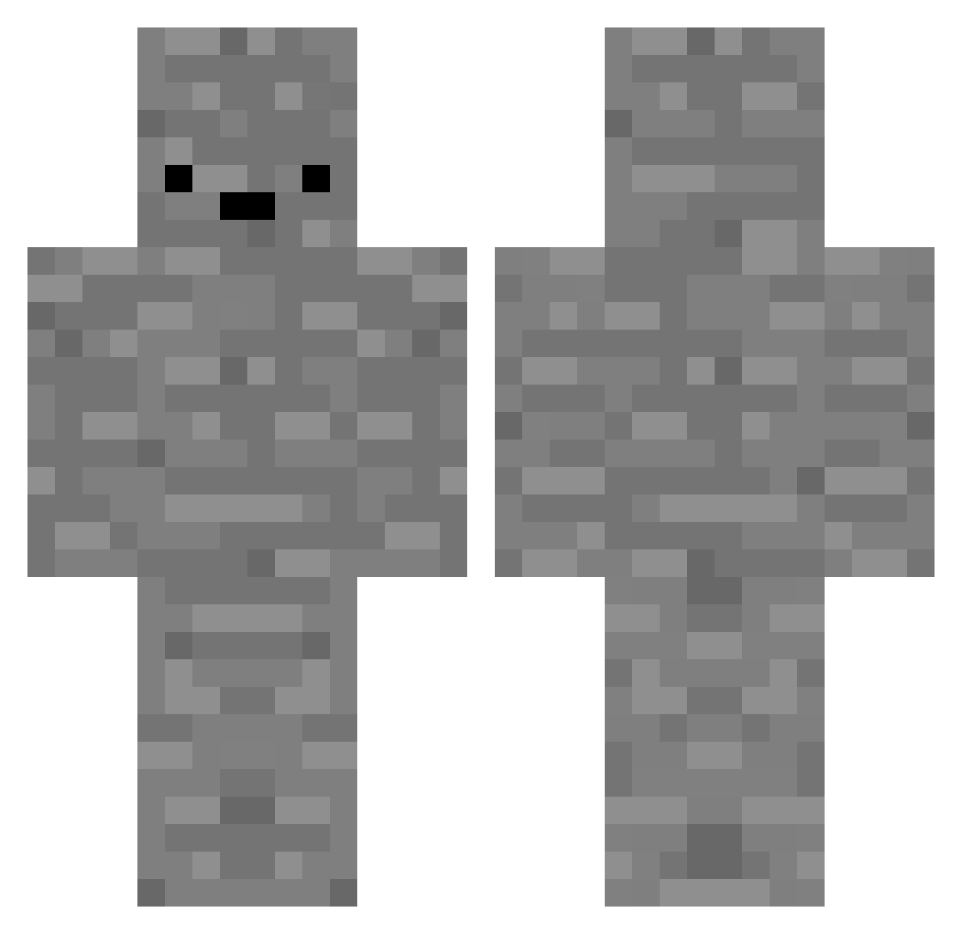 unwecfrte Minecraft skin, front and back view