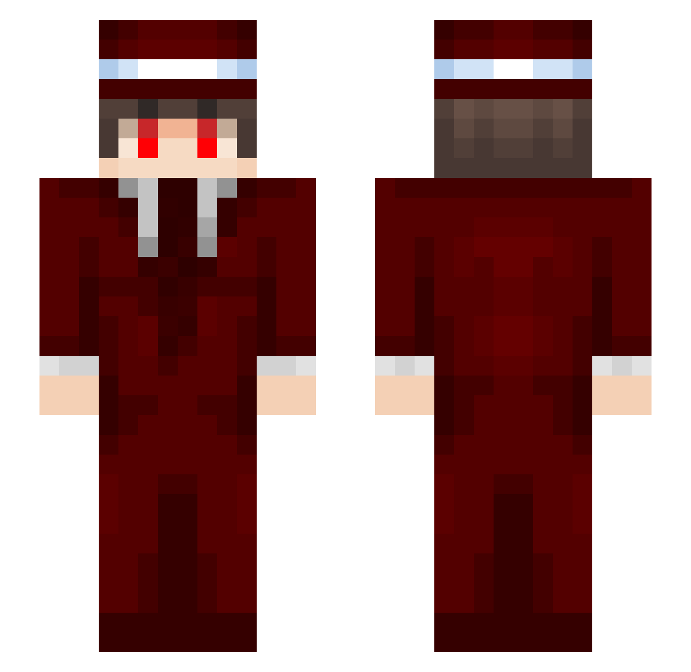 JonPierce Minecraft skin, front and back view