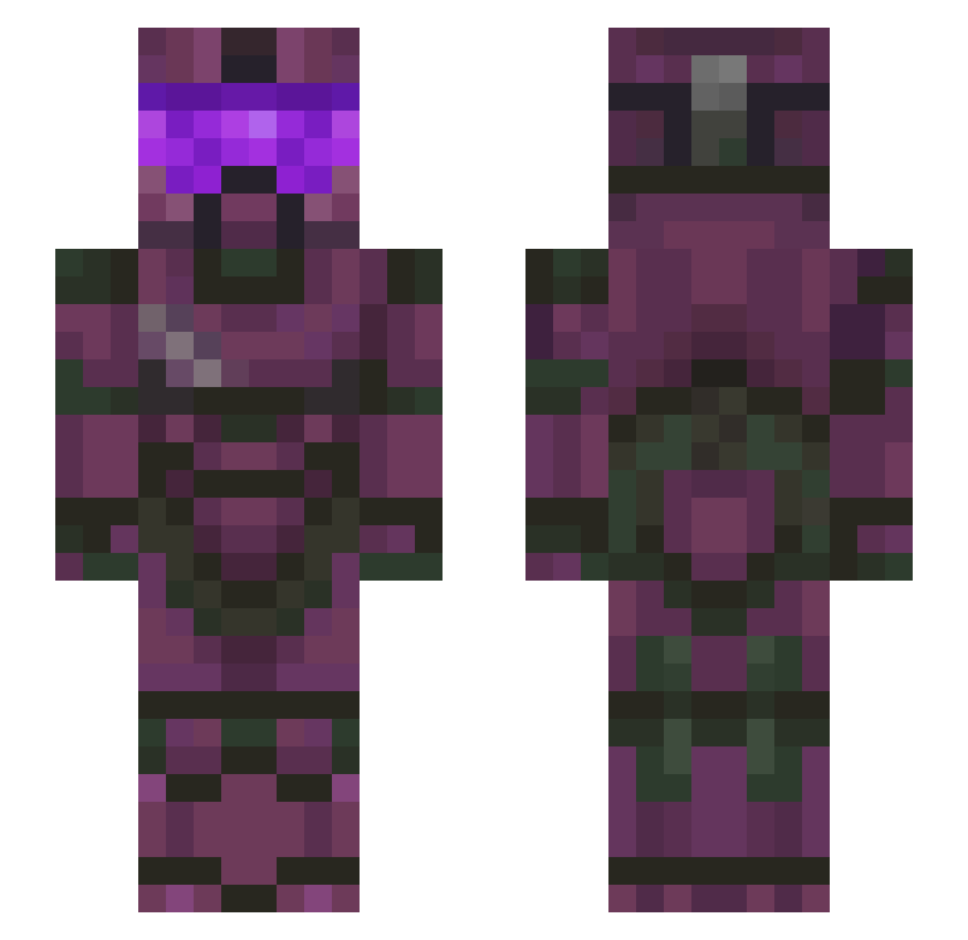 Frizzalll Minecraft skin, front and back view