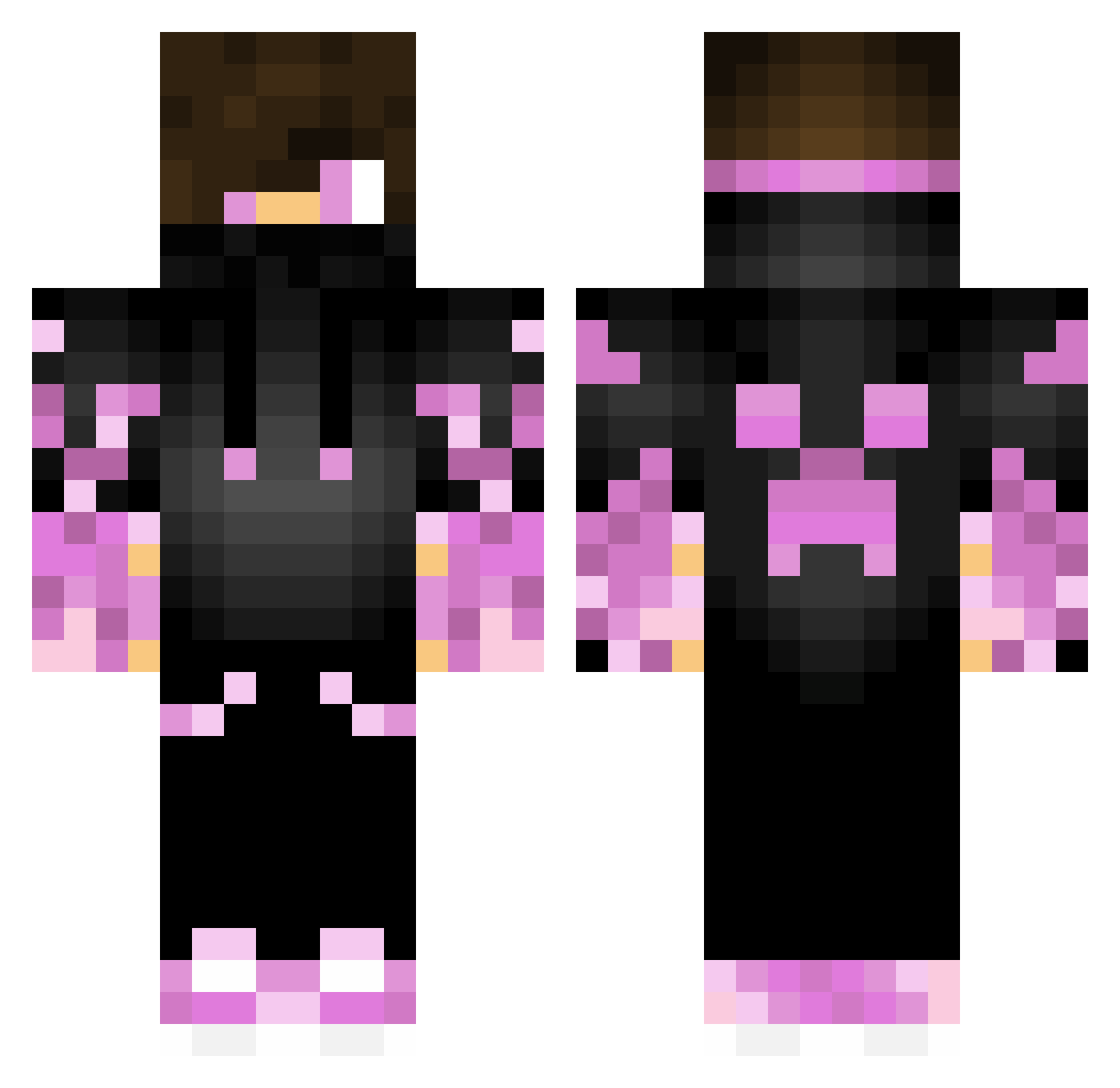 screepersnake Minecraft skin, front and back view