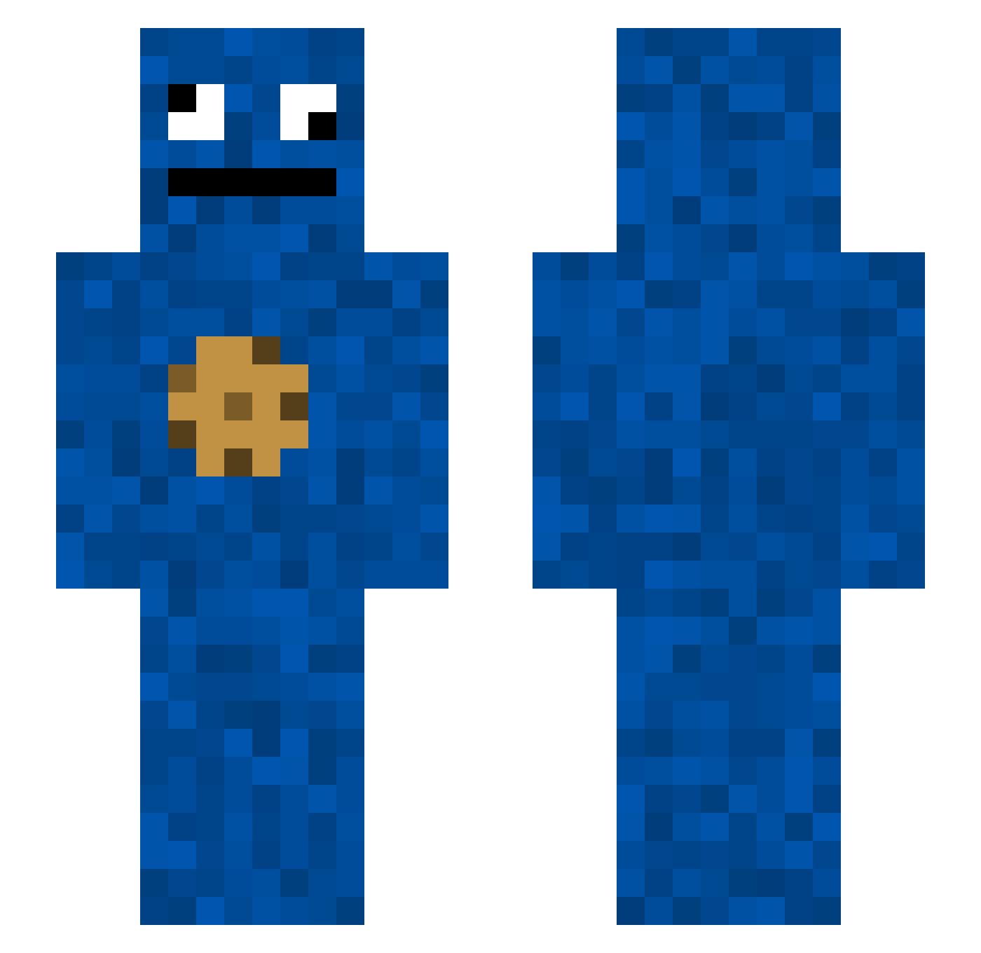 Falkkee Minecraft skin, front and back view