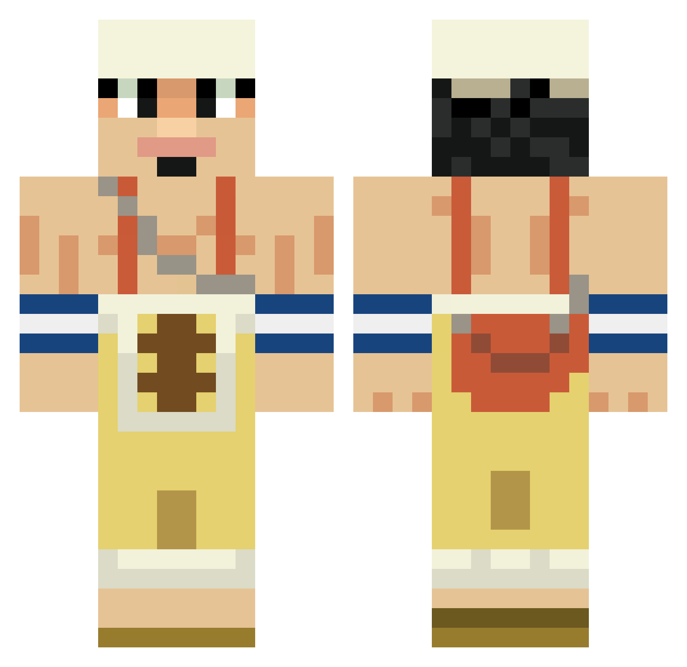 ZaaWaruudooo Minecraft skin, front and back view