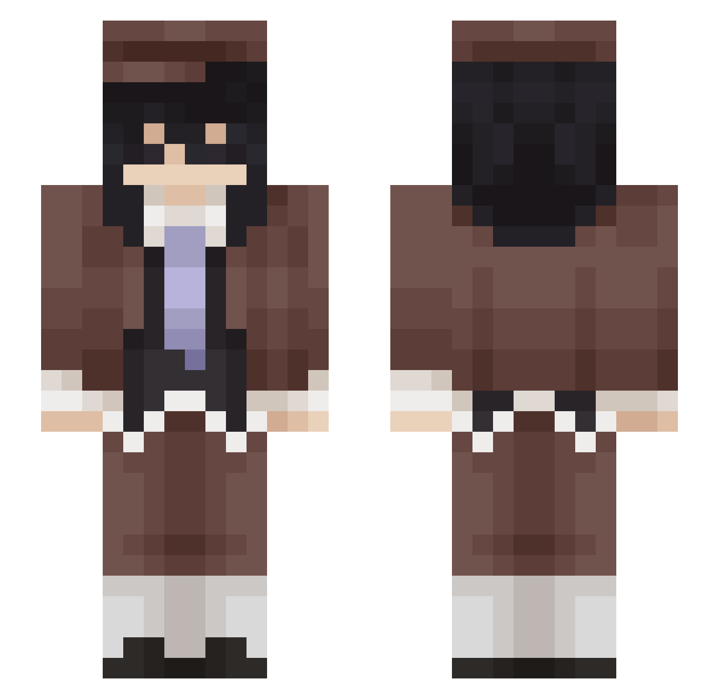pthi Minecraft skin, front and back view