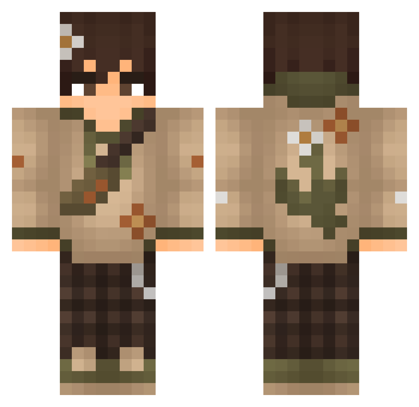 Lime12345678 Minecraft skin, front and back view