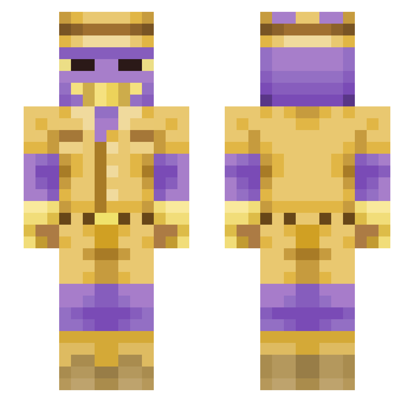 WhiteEagle Minecraft skin, front and back view