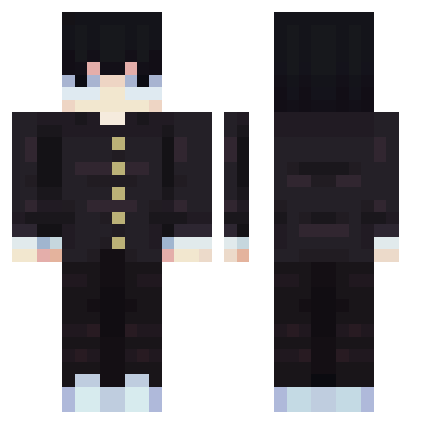 comradecorn47 Minecraft skin, front and back view