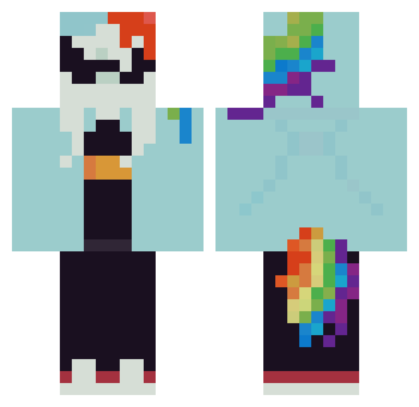 HarshOrka706851 Minecraft skin, front and back view