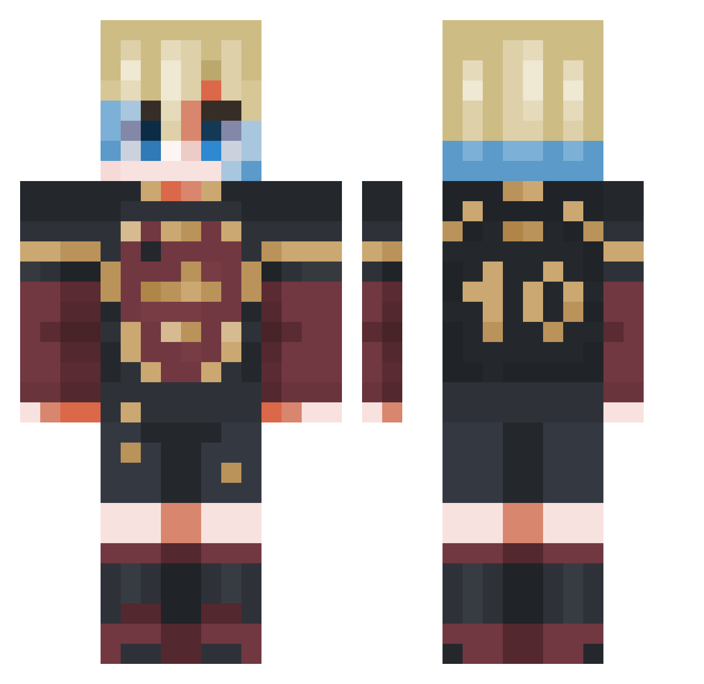 Kaiser_785 Minecraft skin, front and back view