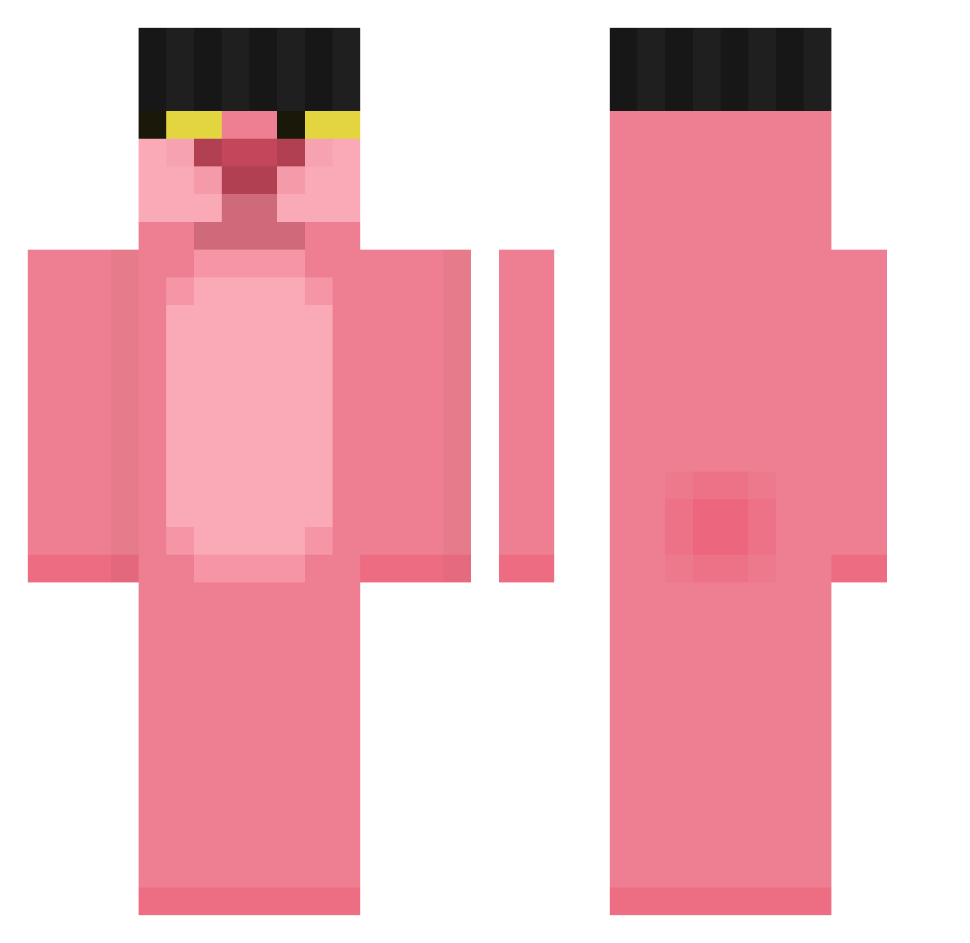 ZABMC08 Minecraft skin, front and back view