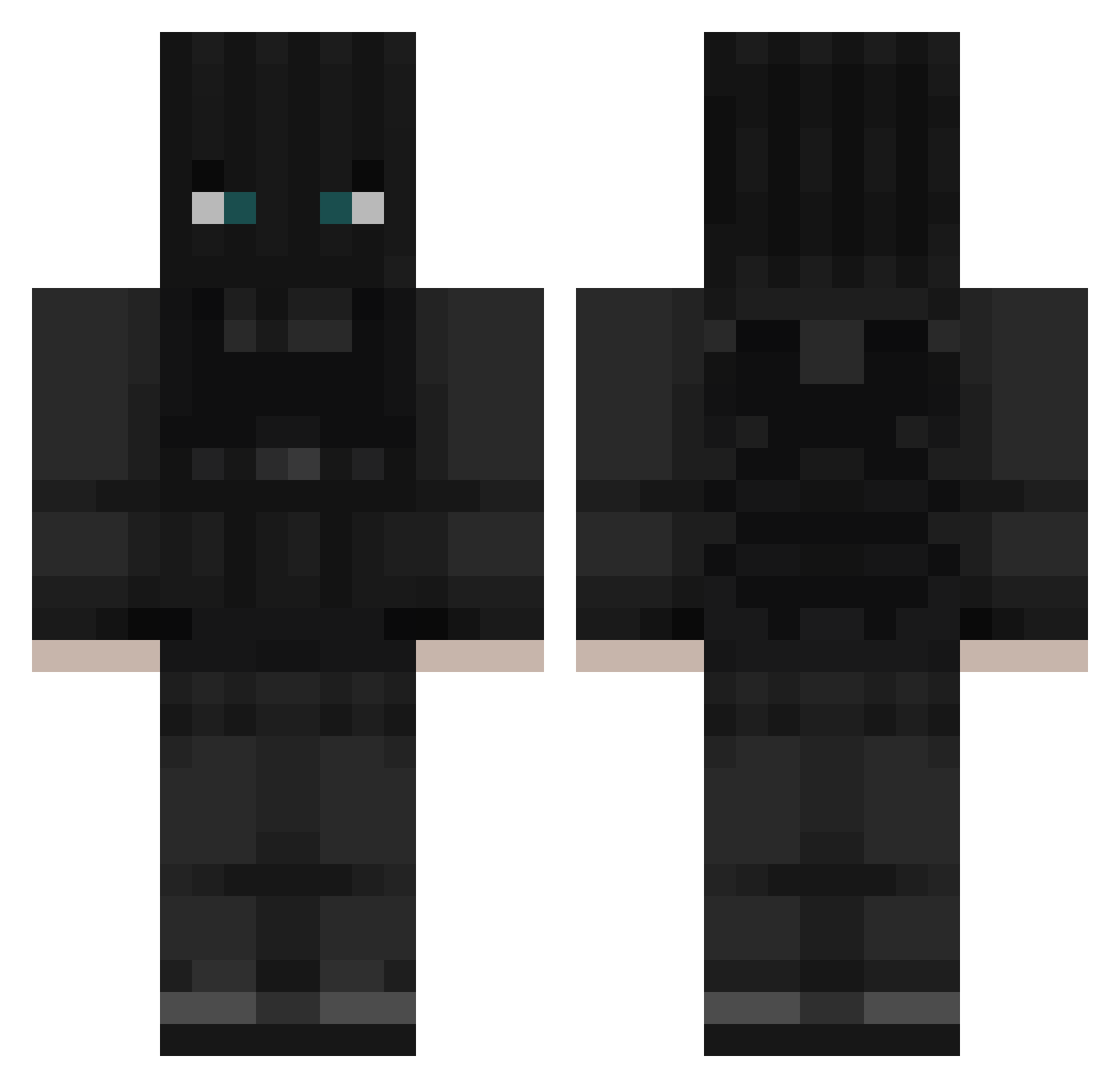187NTRX Minecraft skin, front and back view