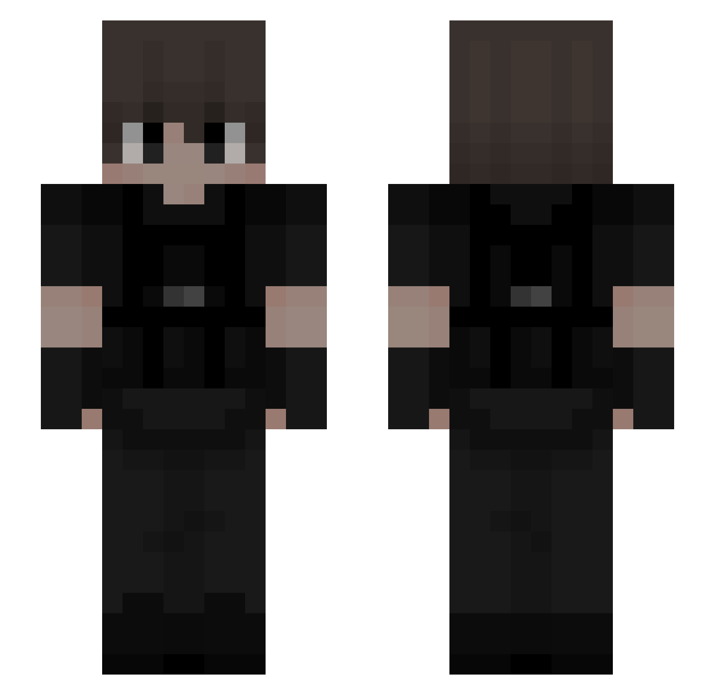 Toast3269 Minecraft skin, front and back view