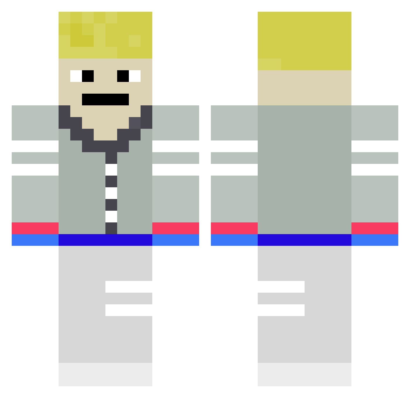 ZIZon_Mj Minecraft skin, front and back view